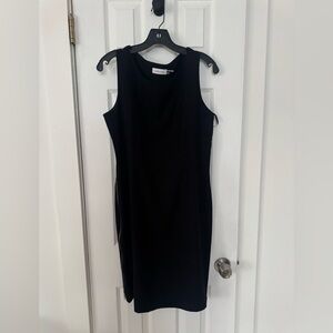 Calvin Klein gold zipper on side Black Mini Dress